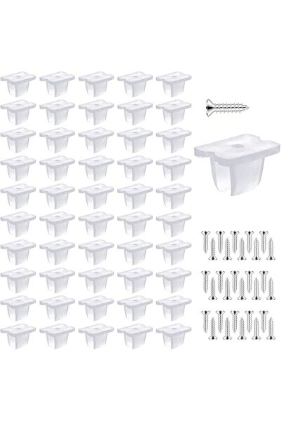 KASTWAVE 50 PCS Waterproof LED Strip Mounting Clips, Universal LED Neon Light...