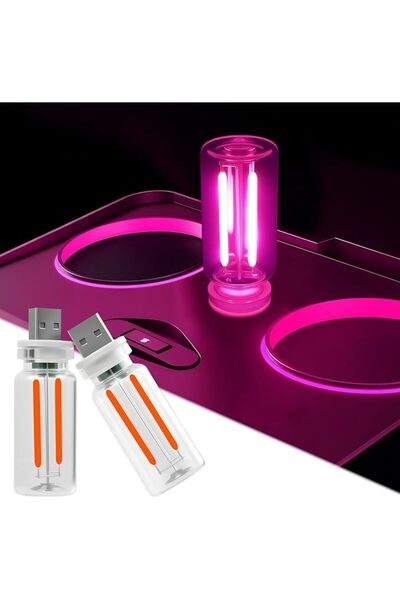 Generic مصباح ليلي للسيارة من تونغلو، قطعتان، يعمل بمنفذ USB - مصباح زجاجي عت...