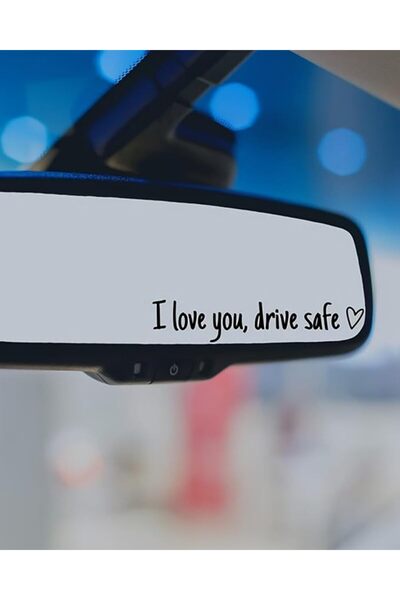 KOWVOWZ 6 PCS Drive Safe Mirror Stickers, "I Love You Drive Safe" Waterproof ...