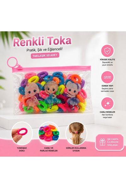 Bi hızlı Šarena torba sa gumenim kopčama (približno 50 komada)