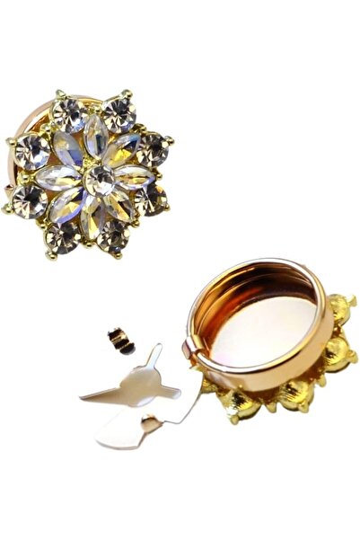 GENERAL 4 Pack Star Rhinestone Shirt Cover Button Covers, Floral Decorative C...