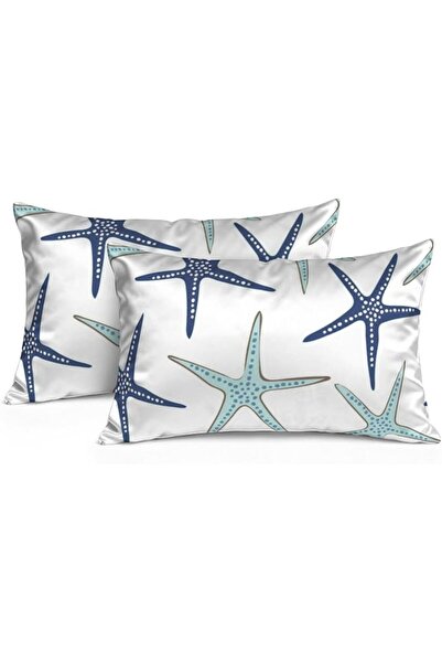Generic Pillow Cases Blue White Stars Cute Anti Wrinkle Satin Pillowcase Gran...