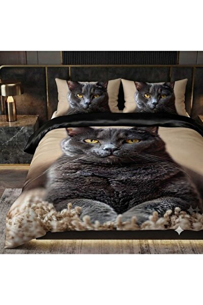 Elmas Dizayn Special Design Brand Double Duvet Cover Set Organic Satin & Cott...