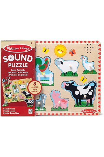 Melissa and Doug Farm Animals Sound Puzzle - 8 Pieces