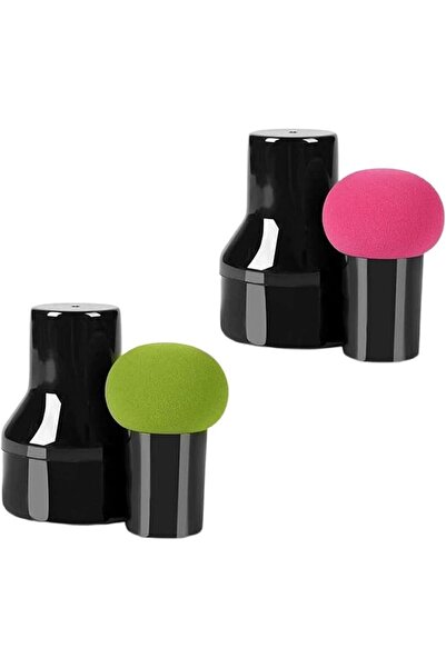 SWIUKPHE 2 Pcs Mushroom Makeup Blending Sponge with Handle,Cosmetic Puff Stor...