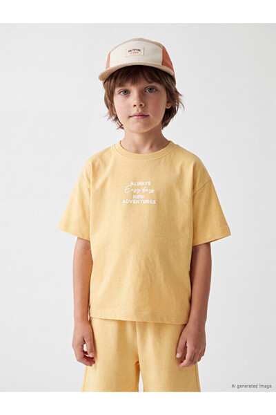 LC Waikiki Quality Parts Slogan Printed Boys' T-Shirt from Çelebi Store