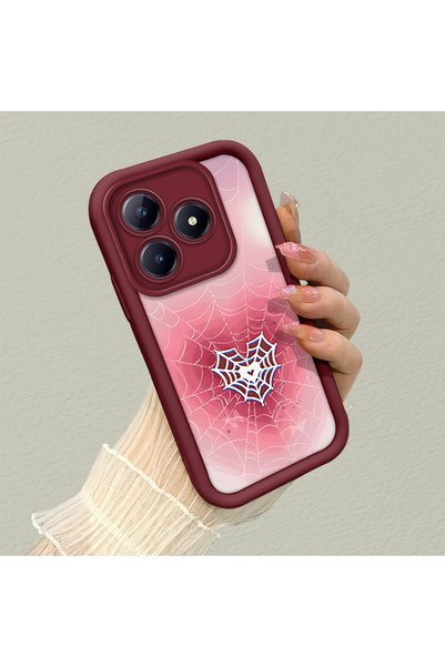 CHICASELUX حافظة من السيليكون متوافقة مع Realme C63 4G/C61، مزينة بنمط شبكة ا...