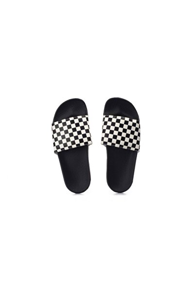 Vans Σανδάλια τύπου slide με σχέδιο σκακιέρας V4KIIP9-IP9 Λευκό-Μαύρο 43