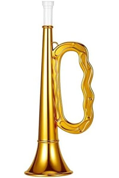 TERRIFI Gold Bugle Horn Musical Instrument Toy for Kids Toddler – Fake Plasti...