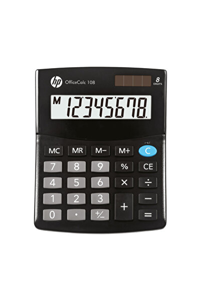 HP Kancelářská kalkulačka, 8místná, 125x101x33 mm, solární napájení, Oc108 HP...