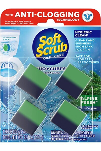 Soft Scrub منظف المرحاض داخل الخزان، مكعبات ثنائية، برائحة الألب المنعشة، 4 ق...