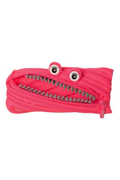 Zipit Penar Cu Fermoar, Zip..It Grillz Monsters - Roz Cu Dinti Argintii, 15 cm