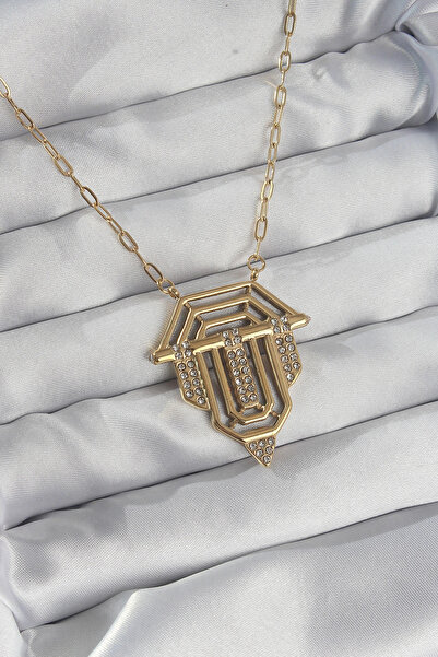 SORA GROUP 316L Steel Chain Gold Color Zircon Stone Serenay Necklace