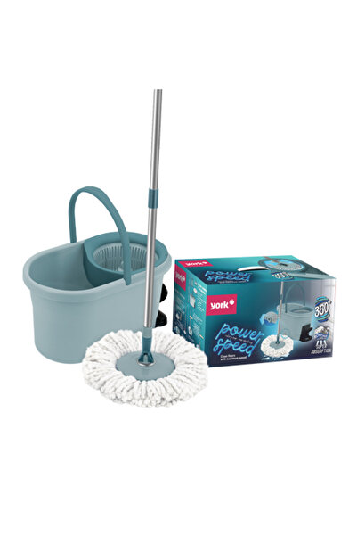 YORK Mop Rotativ Cu Galeata, Storcator Cu Pedala, Spin