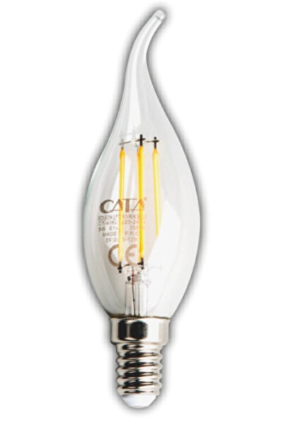 1 Adet CATA CT 4064 Kıvrık Led Rustik Ampul 7W 3200K Gün Işığı E14 Duy