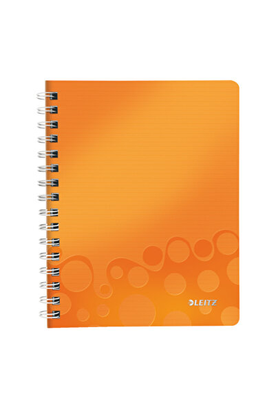Leitz Caiet De Birou Wow, Pp, A5, Cu Spira, Matematica - Portocaliu Metalizat