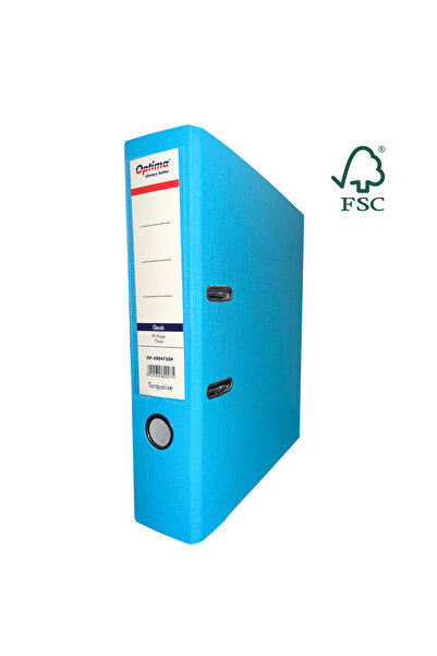 Optima A4 File, Laminated Pp/Paper, Metal Edge, 75 Mm, Classic - Sky Blue, Blue