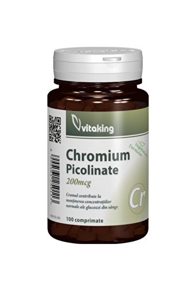 Vitaking Picolinat de Crom 200 MCG Vitaking, 100 comprimate