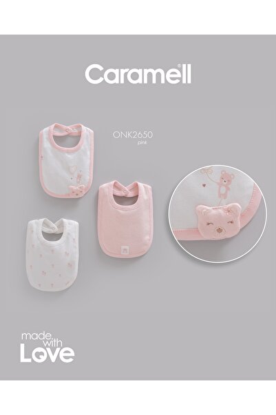 Caramell Newborn Patterned Baby Girl Bib Onk2650