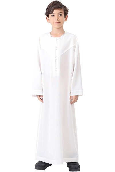 Generic Product Boys Tops | Arabic Thobe Muslim Thobe Long Sleeve Kaftan Crew...