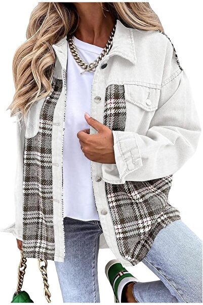 Generic Womens Oversized Denim Jacket Long Sleeve Boyfriend Jean Jacket Casua...