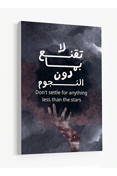 LOWHA Canvas Wall Art on Wood Frame and Motivational Phrase Don't settle for ...