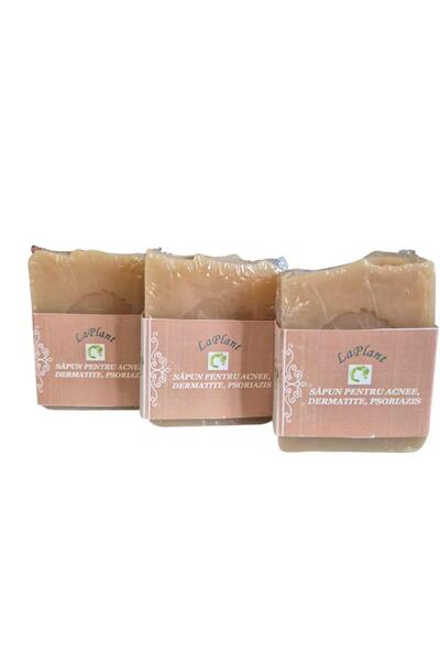 LaPlant Pachet 3x85g Sapun pentru acnee dermatite si psoriazis,