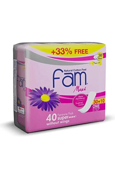FAM Maxi Pads Without Wings Large Size - (3+1*10) 40 Pieces