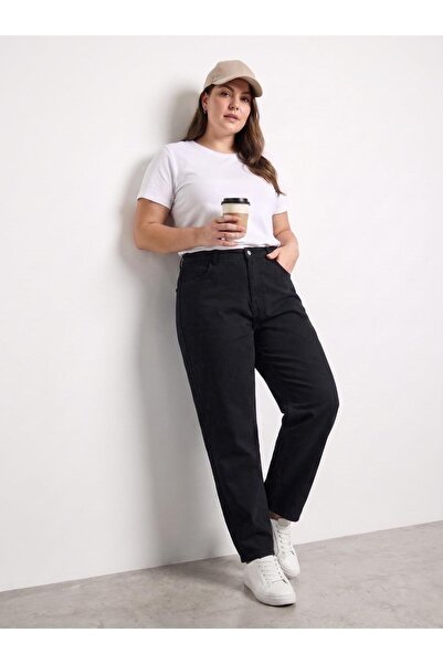 sports here Girls' / Women's Plus Size High Waist Jean Pants