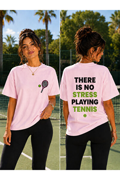 VODEXA Unisex Oversize Tennis Printed T-Shirt 100% Cotton Tennis Themed Comfo...