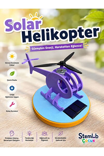 Genel Markalar Solar Helikopter STEM Seti Eğitici Oyuncak Robotik Kodlama