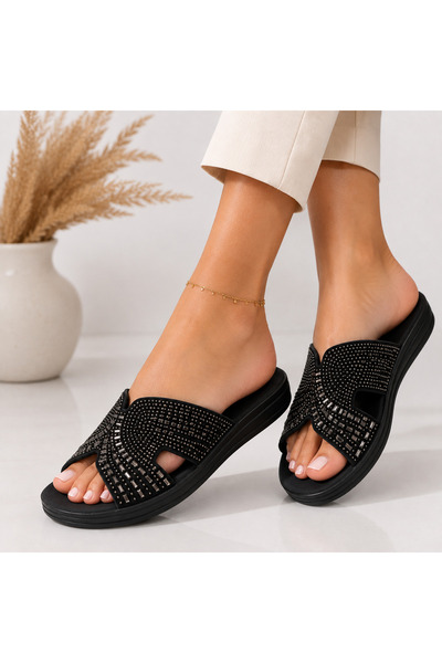 AYAKKABI BÜYÜSÜ Women's Comfortable Orthopedic Stone Stylish Slippers