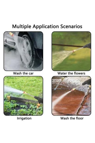 Generic Portable Pressure Washer Spray Gun with Battery & Nozzle for Car, Garden & Home Cleaning