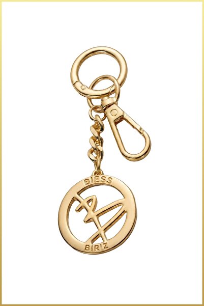 Biess Charm Keychain with Ring Accessory - Gold