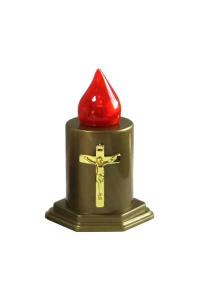 LCA Set 3 x Candela Electronica din Plastic Aurie 50 Zile, Baterii Incluse