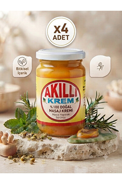 Aktavarium Akıllı Krem %100 Doğal Ağrı ve Masaj Kremi 120 gr x4 Adet