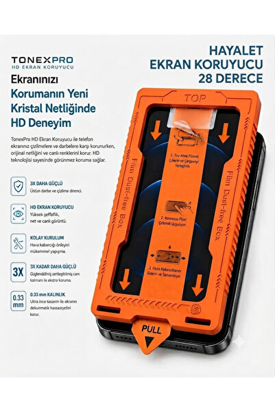 tonex iPhone 12 Pro Tak Yapıştır Hayalet Ekran Koruyucu