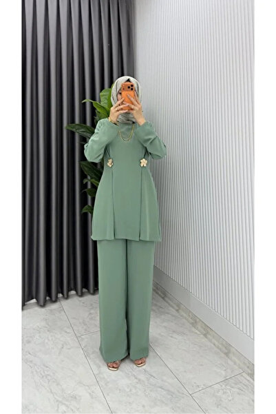 BETES Women's Hijab Cagla Tunic Pants Double Suit