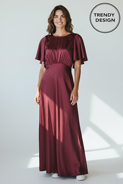 Trendy Design Rochie de Seară Elegantă din Satin Premium – Rochie Lungă cu De...
