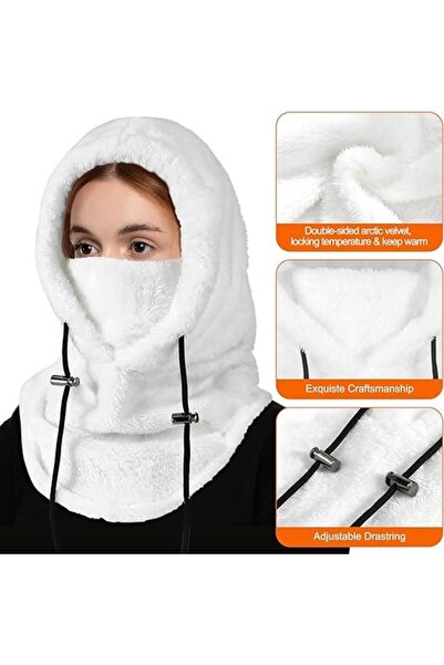 STARSTAR Winter fleece hat leopard print windproof ski/cycling neck warmer.