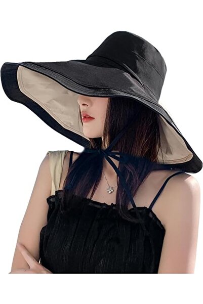 STARSTAR Wide-brimmed women's sun hat - UV protection breathable beach foldab...