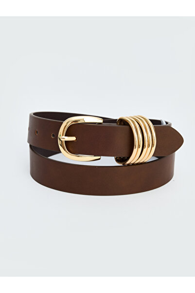 LC Waikiki Ring Detailed Leather Look Women's Belt