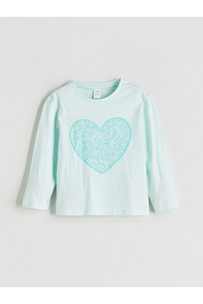 LC Waikiki Tricou de fete cu guler rotund și imprimeu cu inimioare