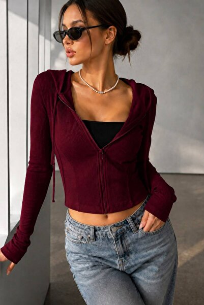 Touz Moda Rolly Basic Slim Fit Zippered Blouse