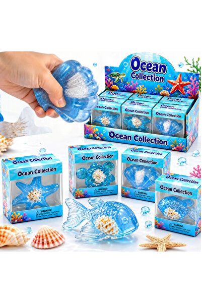 JML Jucarii Antistres Squishy Ocean, Animale Marine 7×4cm, Soft Squeeze, Dife...