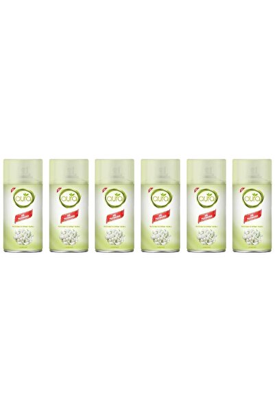 AURA Marketplace Auto Spray Air Freshner - Jasmine - 250 Ml - Set of 06
