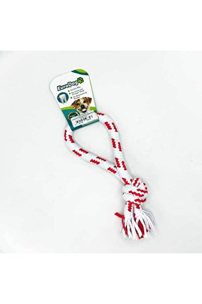 Eurodog Nhr-Hlss Dental Floss Ring Single Knot Red (144850) White 25cm