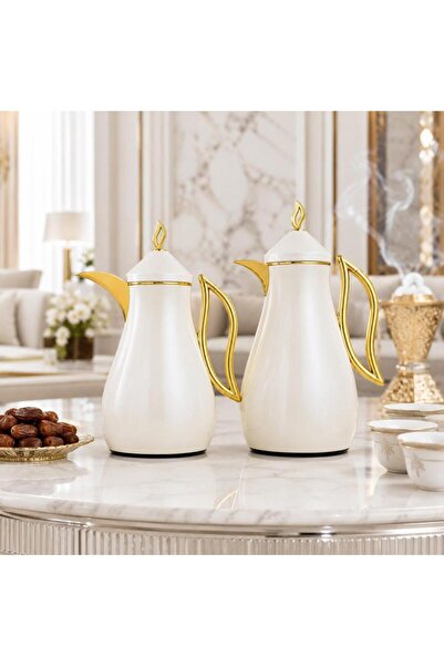 laverahome Trams Hadel Luxury Set - Off White & Gold (1.0 + 0.7 L) ☕ |