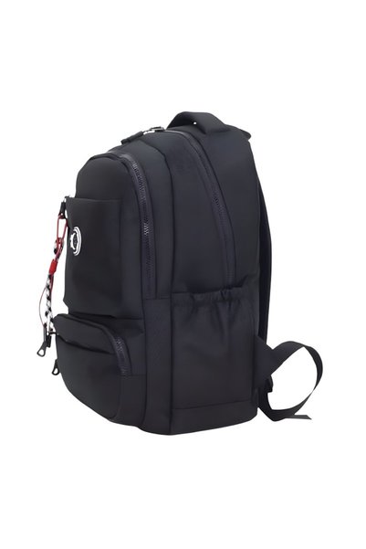 woomino 5-Compartment Backpack for Comfortable Carrying – Comfortable Construction, Modern Look, High Volume, Black