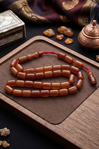 Prestige Crimped Amber Stone 33-Piece Prayer Beads 902855